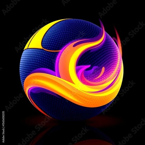 Obraz Volleyball on fire
