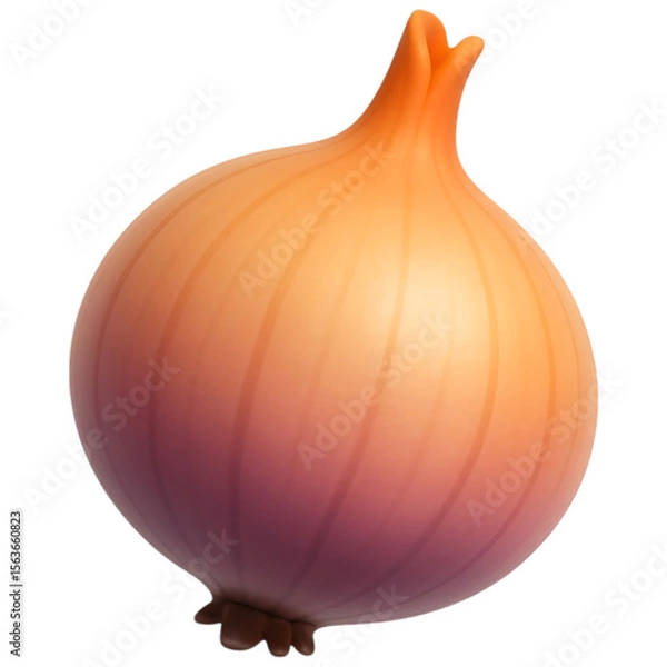 Obraz onion 3d icon on transparent background
