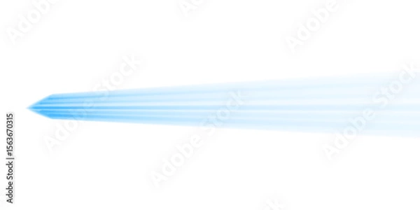 Fototapeta Blue neon light effect, speed of light, fast moving light, blue lines of the future
