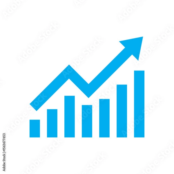 Fototapeta business graph with arrow