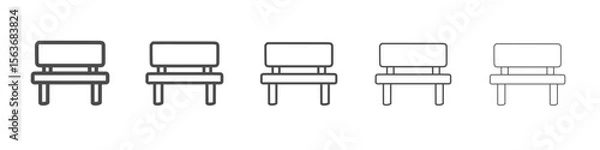 Fototapeta bench icon simple isolated vector sign