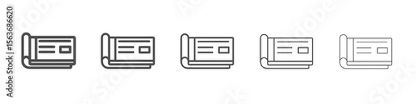 Obraz cheque book icon simple isolated vector sign