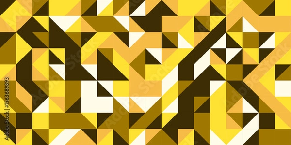 Fototapeta  Abstract angular pattern with yellow and brown tones