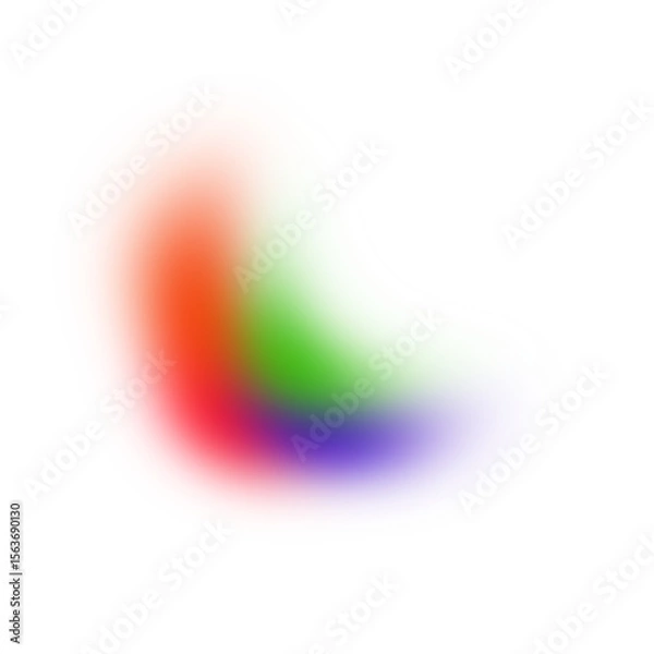 Fototapeta Vibrant Rainbow Gradient Fluid Blob with Layered Light Effect | Abstract Graphic Design PNG
