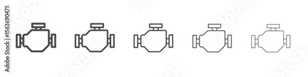 Fototapeta engine icon simple isolated vector sign