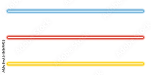 Obraz Colorful neon line set design elements