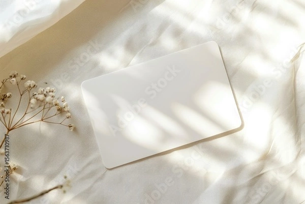 Fototapeta Premium Quality Picture of Blank White Label on Light Background