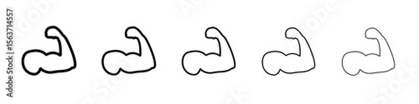 Fototapeta arm flex icon simple isolated vector sign