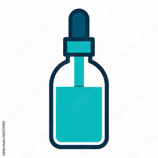 Fototapeta Bio-Active Ingredient Icon Vector | Generative AI & Linocut Silhouette Design