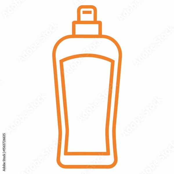 Fototapeta Natural Sunscreen Vector | Generative AI Outline & Linocut Silhouette Design