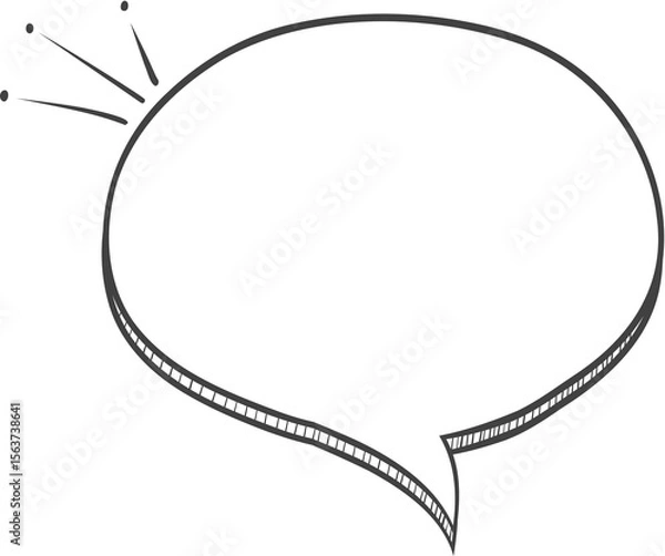 Obraz Speech bubbles. Hand drawn Icons. Comic speech bubbles on transparent background