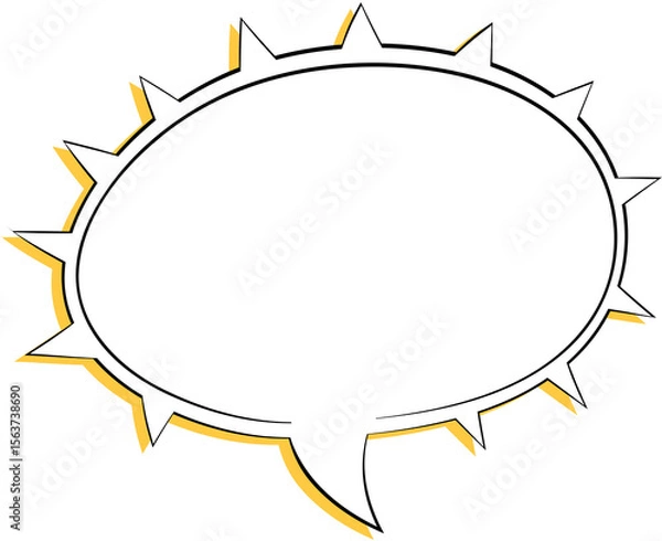 Obraz Speech bubbles. Hand drawn Icons. Comic speech bubbles on transparent background