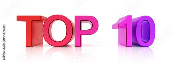 Fototapeta Top 10 list concept