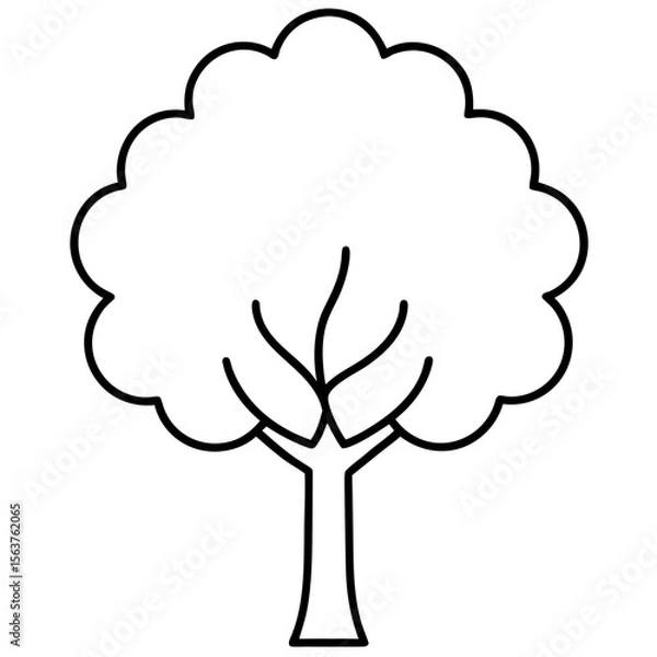 Fototapeta vector tree isolated on white