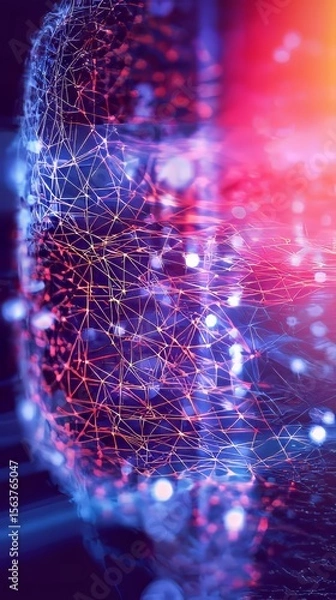 Obraz Artificial Intelligence & Digital Art: Neural Network 3D Tech Marvel