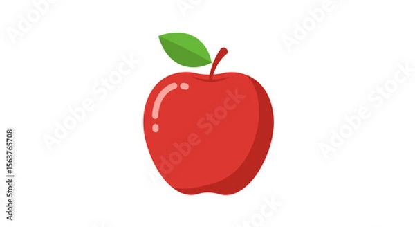 Fototapeta red apple on white background