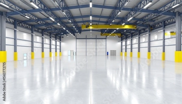 Obraz Empty warehouse interior.