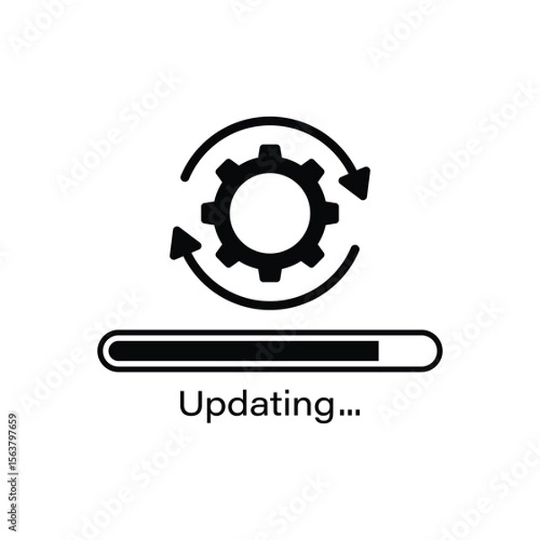 Fototapeta Loading process symbol design. Update system icon and clip art design