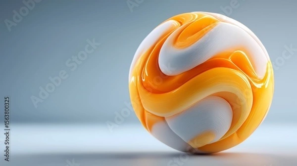 Fototapeta Minimalist 3D Floating Sports Objects on Clean Modern Background, Conceptual Design, Horizontal 16:9, Isolated for Creative Stock Use