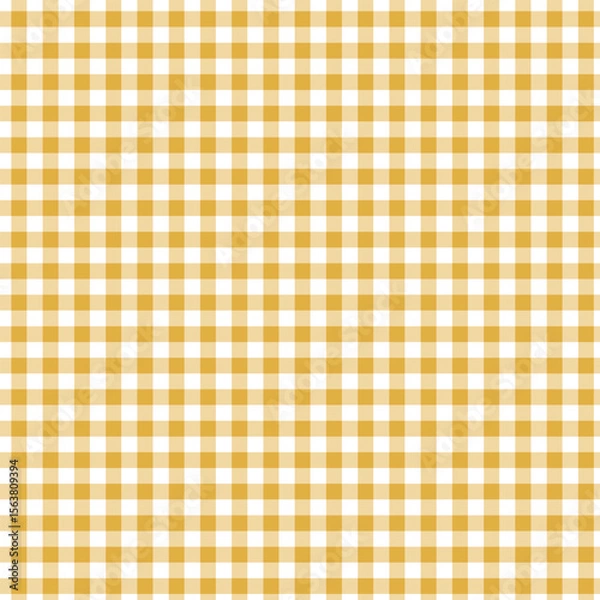 Fototapeta Golden Yellow Gingham Pattern