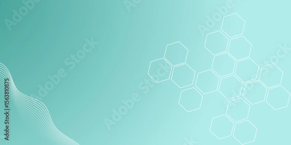 Obraz Abstract Hexagon Blue Grid Tech Background Design. Geometric Seamless Technology Pattern Background.
