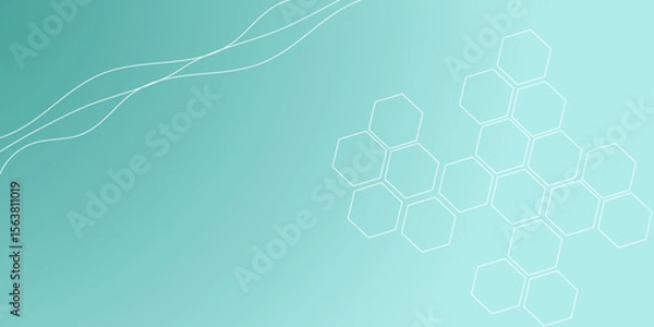 Obraz Abstract Hexagon Blue Grid Tech Background Design. Geometric Seamless Technology Pattern Background.
