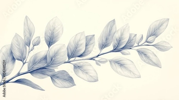 Fototapeta feathers on blue background