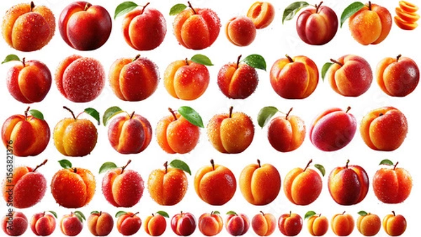 Obraz Set of Apricot floating png