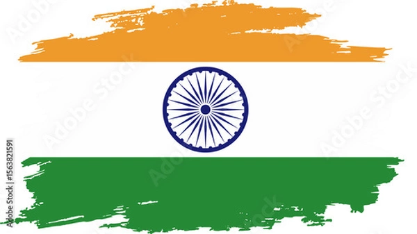 Obraz india flag grunge style