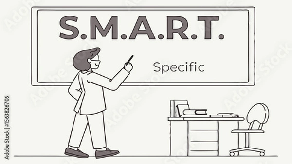 Obraz SMART Goals: Specificity Illustration