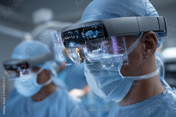 Fototapeta AR Glasses for Surgeons with Real-Time Data in Operating Room