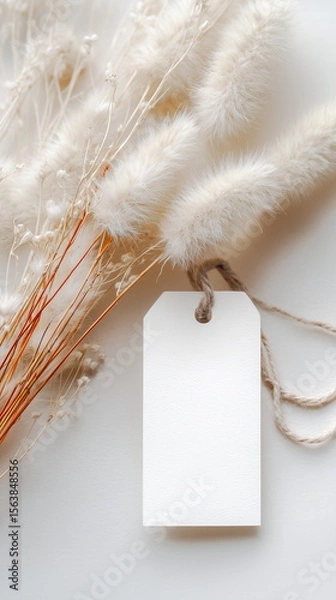 Obraz Boho gift tag mock up