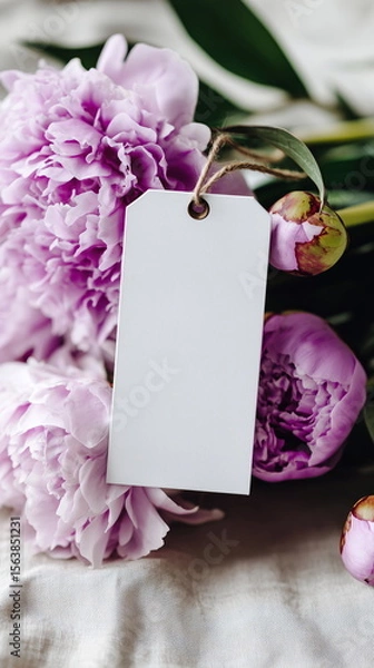 Obraz Boho gift tag mock up