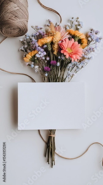 Obraz Card mockup empty blank paper