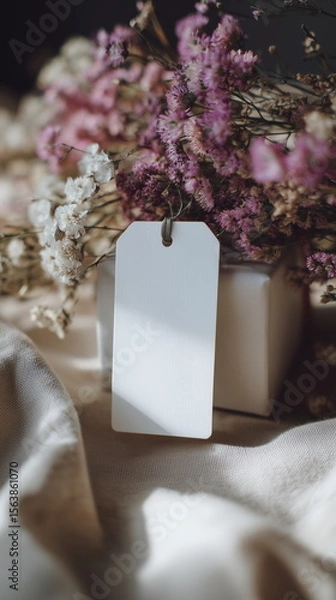 Obraz Eco-Friendly Gift Box with Blank Label 