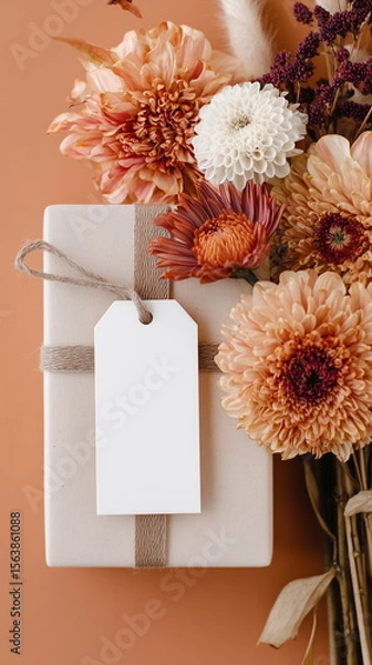 Obraz Eco-Friendly Gift Box with Blank Label 
