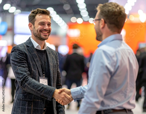 Obraz Business Handshake Networking Trade Fair Professional Meeting
