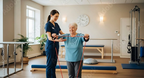 Fototapeta A professional and reassuring image related to healthcare and medical science. The scene depicts a healthcare provider, scientific research, or a patient care situation, representing concepts of trust