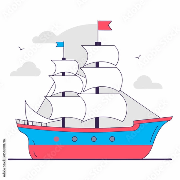 Obraz ship on the sea