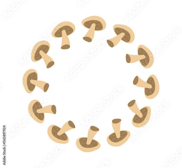 Fototapeta Mushrooms in a circle.Vector