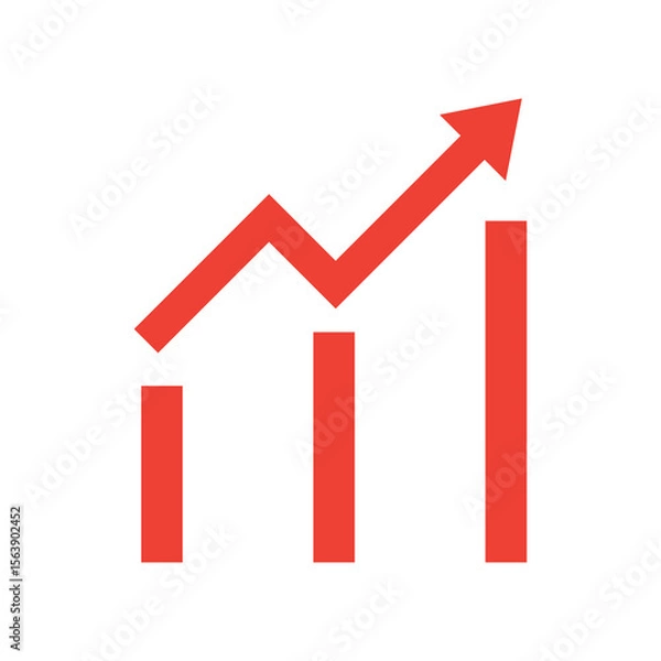 Fototapeta business graph with arrow