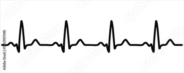 Obraz heart beat graph