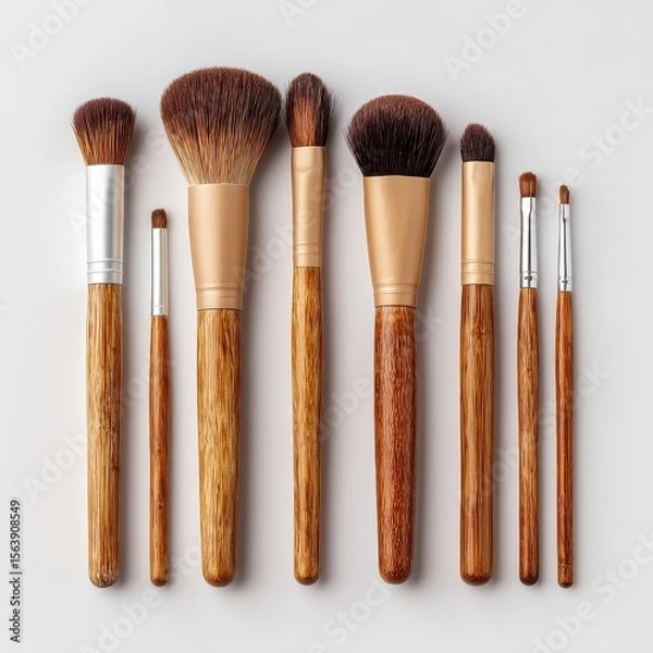 Obraz The piece bamboo brush set