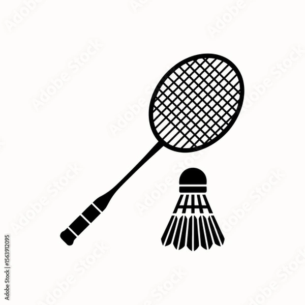 Fototapeta badminton racket and shuttlecock