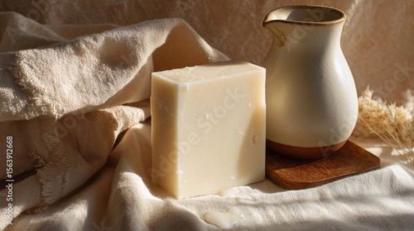 Obraz Goat Milk Soap Bars with Milk