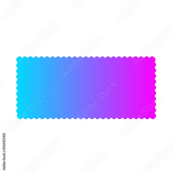 Fototapeta Rectangle with vibrant cyan to magenta gradient, perfect for digital stickers, tech-themed posters, and graphic interface decoration