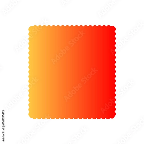 Fototapeta Square shape with warm gradient in orange to red tones, perfect for modern poster backgrounds, stickers, or graphic layout elements.