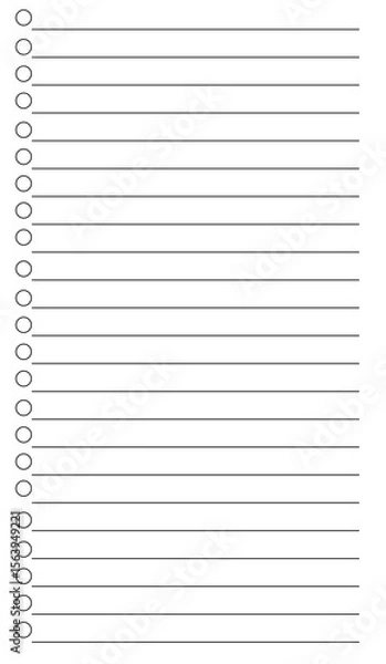 Fototapeta 23 bullets and lines isolated over white (transparent) background; vector illustration of todo list  / checklist