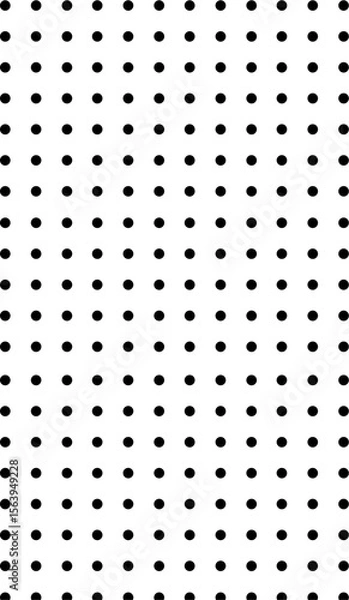 Obraz vector illustration of black mesh with big black dots isolated over transparent (white) background
