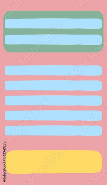 Fototapeta colorful vector illustration of empty mobile size checklist